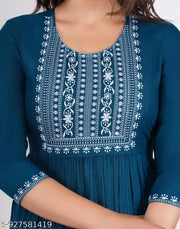 SONAM New Embroidery Design Anarkali Kurti For Women