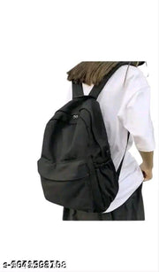 Premium Unisex Black Casual Backpack for School, College, Office, Travel & Daily Use with Spacious Compartments
