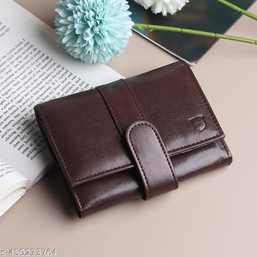 SAMTROH Envelope Closer Vegan Leather Wallet for Women I 3 Compartments I 2 Card Slots & Zipper Pocket I 1 Id Card Slots & Secret Compartment