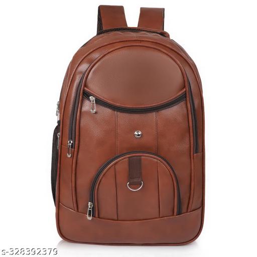 Classic Vegan Leather Office College Laptop Shoulder Business Unisex Backpack