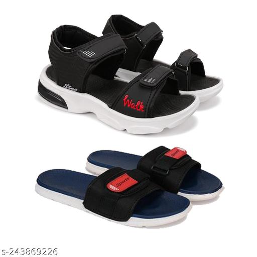 Bersache Comfortable Trendy Outdoor Casual Sandals for Boys Pack of 2