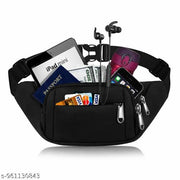 Waist Bag, Multi-Pocket Lightweight, Durable Compact Fanny Pack (Black))