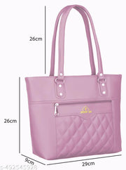 Stylish Quilted Tote Bag for Women | Premium PU Leather Shoulder Bag | ZOOT 24 Handbag