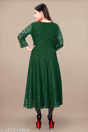 Flared Net Gown And Kurtis For Girl