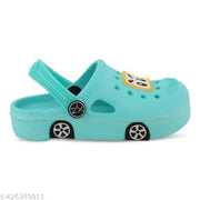 ONFEET Kids Trendy Daily use Comfortable Anti-Skid Casual Car Design Sandals for Boys and Girls, Kids Clogs for Boys and Girls with Sling Back Strap, Lightweight Kids Flipflops & Slippers for Indoor Outdoor Activity, Kids Heels & Sandals Color - Sea Green