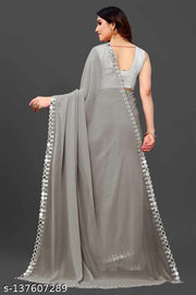 NEW FENCY GEORGETTE CUT WORK SAREE