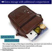 ZOVIRA Premium Crossbody Sling Bag for Men – Stylish, Durable, and Practical for Travel, Work, and Everyday Use – Adjustable Strap, Multiple Pockets, Lightweight Design Pack of 1 (Brown)