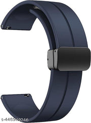 22MM SiliconeStrap with Folding Magnetic Lock Compatible with Watch 3 45mm/ Watch 46mm/Gear S3 Classic/Frontier Compatible All 22MM Watches(Only Strap)