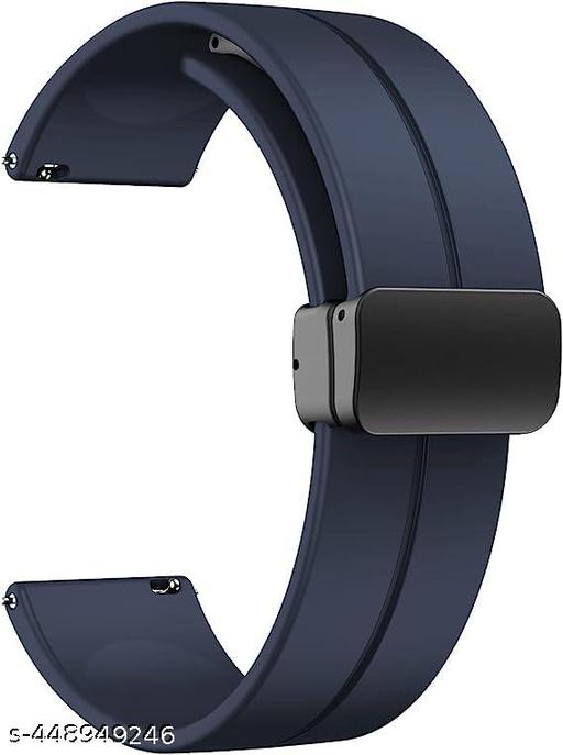 22MM SiliconeStrap with Folding Magnetic Lock Compatible with Watch 3 45mm/ Watch 46mm/Gear S3 Classic/Frontier Compatible All 22MM Watches(Only Strap)