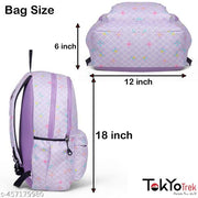 Tokyo Trek Sky Bound X 25 L Fashionable Printed  Pattern Design Premium Quality School Collage Day Backpack For Girls