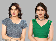 Combo of Printed, Daily Wear, Georgette Sarees with blouse piece(Pack of 2)