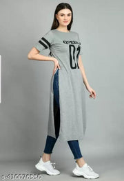 01 PRINTED KURTI GREY