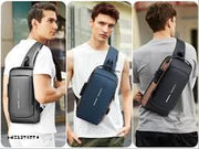 Anti-Theft Waterproof Chest Bag with USB Charging Port & Combination Lock - Casual Shoulder Backpack for Travel, Biking & Office