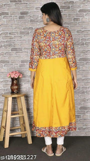 Polyster/Crepe fabric-Woman printed Anarkali kurti's