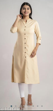 MANDARIAN COLLAR KURTI WITH POCKET