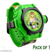 Ben 10 Digital 24 Images Projector Watch for Kids Boys Rubber Material Watch Pack Of 1