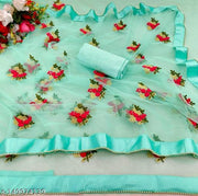 Attractive Heavy Net Embroidered Saree