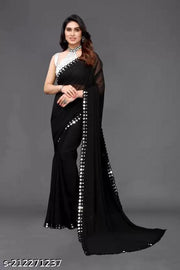NEW FENCY GEORGETTE CUT WORK SAREE