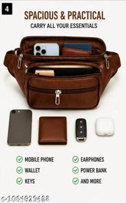 Men’s Premium Multi-Pocket Waist Bag | Crossbody Belt Bag | Travel & Daily Use