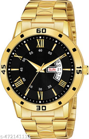 Day n Date Men Stylish Analog Latest Watches Combo - Set of 2 - GOLD-24-AND-SLV-21