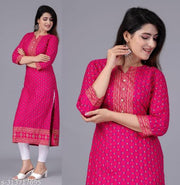 PINK PRINTED KURTA