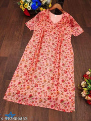 Women Floral Printed Straight Kurti for Casual & Daily Wear | Women Rayon Floral Printed Straight Kurti for Casual & Daily Wear | Women Floral Printed Straight Kurti for Daily Wear