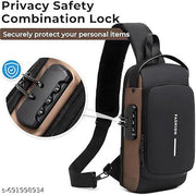 USB SLING WAIST BAG LATEST SOLID ZIPPER QUALITY 4 COMPARTMENT ZIPPER BAG CLASSY WAIST USB BAG GOOD LOOK TRENDING CROSS SLING BUSINESS CASH BAG WITH USB POWER PORT CONNECTION MULTICOLOURED WAIST BAG