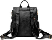 Craftwood Stylish Suede Leather Anti Theft Women's Fashion Backpack | Sling | Shoulder | Handbag | Ladies Purse | College Bag for Girls | Crossbody | Casual | Daypack