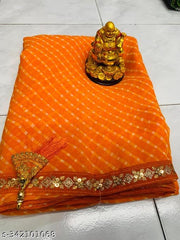 Bandhani saree, Bandhej saree, Lehariya saree, Bandhni saree, pure georgette saree,soft georgette saree, new trending saree, green saree , gotapatti sarees, party wear saree, designer saree, banarsi saree, bollywood saree, celebrity saree, festive saree
