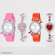 Fancy Women Analog Watches Combo With Braslate