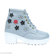 ARKER Trendy Latest Stylish Design Boot for Women Latest Design Ankle Length Boot for Women Extra Soft Comfort Boot for Women Chunky Sole Boot For Women High Heel Boot For Women Casual Boot For Women/Girls/Female/Ladies