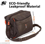 MIOS Essentials Men's Sling Bag Stylish Cross Body Travel Office Business Messenger Bag for MEN & WOMEN (WATERPROOF) (BROWN) LARGE SIZE 6L