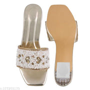 ASD-Women's Glorious Square Shape Bow Style Heels Sandals | Rhinestone Open Toe Sandals | Multicolor