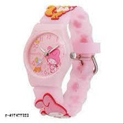 KIDS GIRLS FABLOUS STYLISH MODERN PRETTY PINK ANALOG WATCH(1PCS)
