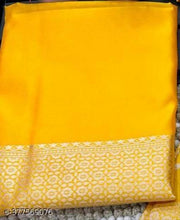 Yellow Jal Pure Bnarasi Silk Saree With Blouse Piece