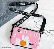 Sling Bag Black forever young crossbody & Mini Suitcase Sling Box Bag