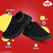Kats Kids Boys & Girls Slip on Casual Walking Shoes Black