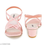 Pink solid medium heel for women and girls casual and party wear sandal and very light weight heel new latest design heel for every wear and every look is shine (Pinlk)