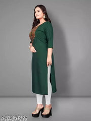 rayon kurti embroidered