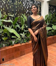 Latest Traditional Banarasi Silk Saree WITH Blouse piece