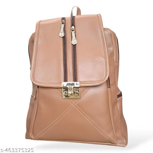 Backpack for Girls Women PU Leather Travel Bags Pithu Bag (LDPT01B)
