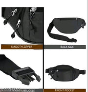 Men's Black Waist Bag || Men's Casual Waist Bag || Stylo Men's Waist Bags || Unisex Waist Bag