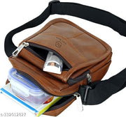 Casual Crossbody Synthetic Leather Sling Bag/Shoulder Bag for Men & Women/Travel Bag/Cross Body Bag/Office Business Bag/Messenger Bag/Stylish Sling Bag