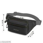 Waist Bag for Men & Women | Water-Resistant Crossbody Sling Fanny Pack with Dual Zipper Compartments & Adjustable Strap for Travel & Daily Use