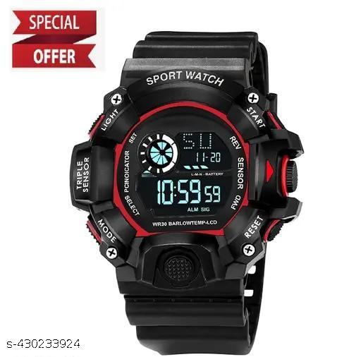 Royal look Digital Watch Shockproof Multi-Functional Automatic Black Color Strap Waterproof Digital Sports Watch for Men's Kids Watch for Boys Watch for Men Pack of 1 Watch Water Resistance Digital Watch
