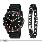 Bolun Av Black Pati Black Pu And King Bracelet New MenWatch