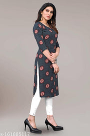 Women Printed Crepe Kurtis combo of 2