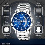 Stainless Steel Strap Day Date Analog Watch For Men