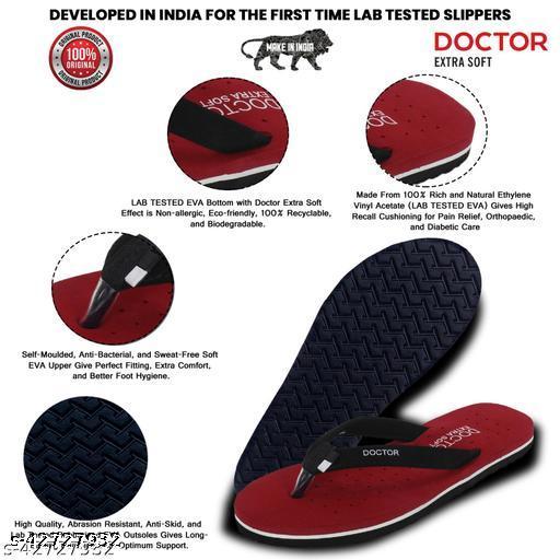 DOCTOR EXTRA SOFT Flat-D-19-Maroon Women's Orthopaedic Diabetic Comfort Daily Use Slippers & Flipflops