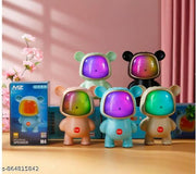 M2 Bear Shape Portable Bluetooth Speaker with RGB LED Lights & High Bass (Multicolor)